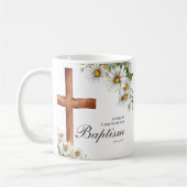Mug Aquarelle florale Cross Baptism (Gauche)
