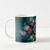 Mug Aquarelle florale de pivoine rose blanc (Gauche)