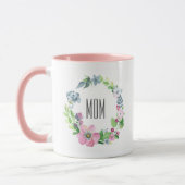 Mug Aquarelle florale et jour de mère du papillon | (Gauche)