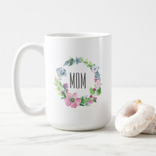 Mug Aquarelle florale et jour de mère du papillon