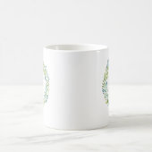 Mug Aquarelle florale Eucalyptus Wreath MonogramMug (Centre)