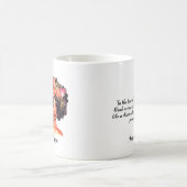 Mug Aquarelle Florale femme noire avec devis personnal (Centre)