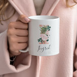 Mug Aquarelle florale - I<br><div class="desc">Offrez cette magnifique tasse en cadeau à votre fête de mariage,  à votre mère ou à votre ami! !</div>