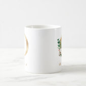 Mug Aquarelle Florale & Lettre or O Monogramme (Centre)