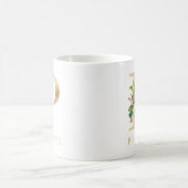 Mug Aquarelle Florale & Lettre or P Monogramme (Centre)
