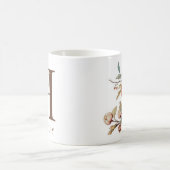 Mug Aquarelle florale Lettre personnalisée H (Centre)
