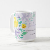 Mug Aquarelle florale Lilac Boho (Devant gauche)