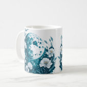 Mug Aquarelle florale lune céleste (Devant gauche)