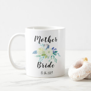 Mug Aquarelle florale mère de la mariée personnalis