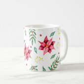 Mug Aquarelle florale moderne (Devant droit)