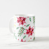 Mug Aquarelle florale moderne (Devant gauche)