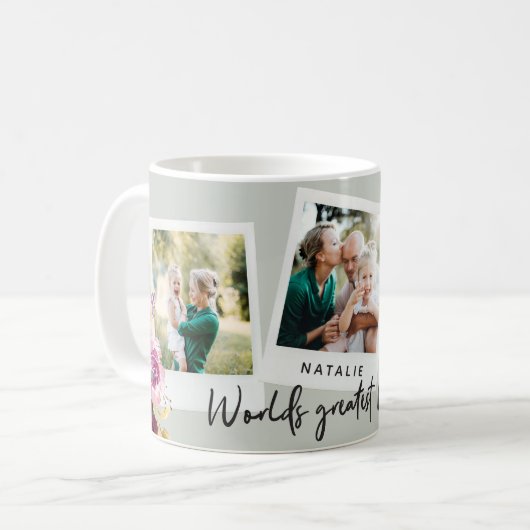 Mug Aquarelle florale multiphoto mondes plus grand mam (Devant gauche)