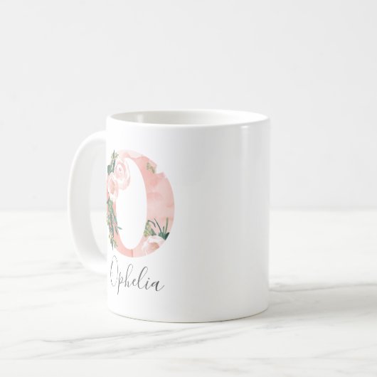 Mug Aquarelle florale - O (Devant gauche)