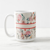 Mug Aquarelle florale Personnalisée (Gauche)