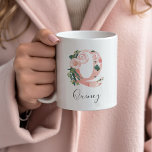 Mug Aquarelle florale - Q<br><div class="desc">Offrez cette magnifique tasse en cadeau à votre fête de mariage,  à votre mère ou à votre ami! !</div>