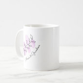 Mug Aquarelle florale rose (Devant gauche)