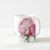 Mug Aquarelle florale rose pis rose roses roses (Devant droit)
