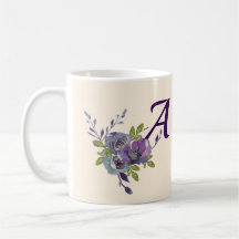 Aquarelle Florales Occasions Cadeaux Monogramme pe