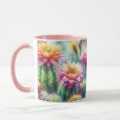 Mug Aquarelle Flower Cactus Succulents (Gauche)