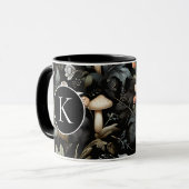 Mug Aquarelle Forêt Verdure Champignons Automne (Devant gauche)