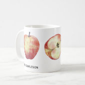 Mug Aquarelle Fruit Pomme Professeur personnalisé (Devant gauche)