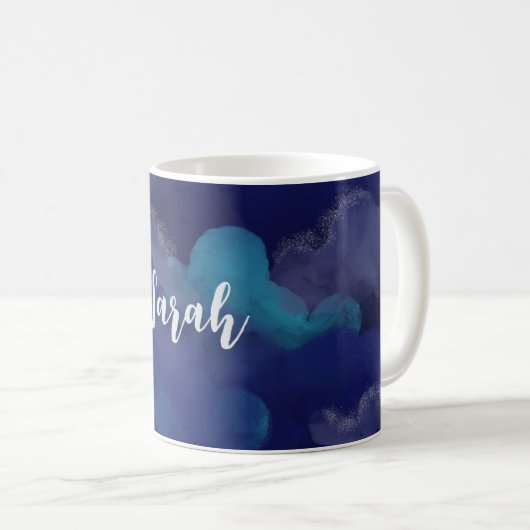 Mug Aquarelle galaxie nuages ciel iphone / coque ipad (Devant droit)