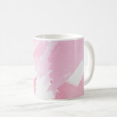 Mug Aquarelle géante rose Fille Brosses Monogramme (Devant droit)
