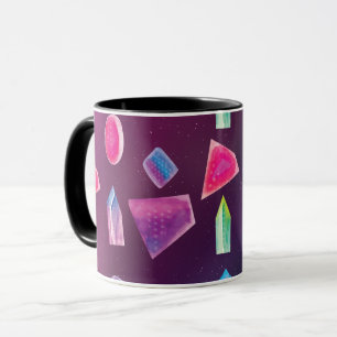 Mug Aquarelle Gemmes Colorés de Galaxie