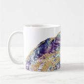 Mug *~* Aquarelle Géode Gold Parties scintillant Rock (Gauche)