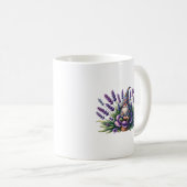 Mug Aquarelle Gnome & Fleurs pourpres (Devant droit)