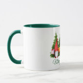 Mug Aquarelle Gnomes Joyeux Noël vert (Gauche)
