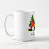 Mug Aquarelle Gnomes Vert Joyeux Noël (Gauche)