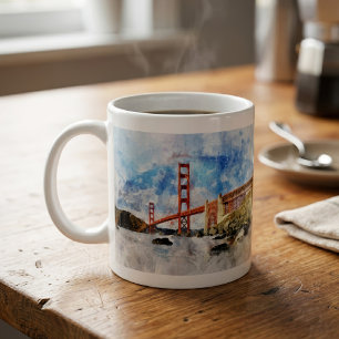 Mug Aquarelle Golden Gate Bridge à San Francisco