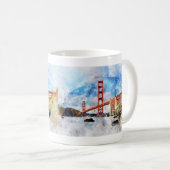 Mug Aquarelle Golden Gate Bridge à San Francisco (Devant droit)