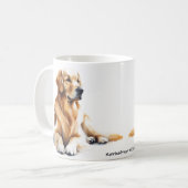 Mug Aquarelle Golden Retriever Ai moderne (Devant gauche)