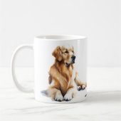 Mug Aquarelle Golden Retriever Ai moderne (Gauche)
