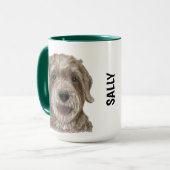 Mug Aquarelle Goldendoodle Boug personnalisé (Devant gauche)