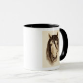 Mug Aquarelle Grange Animaux | Cheval (Devant droit)