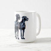 Mug Aquarelle Great Danes (Devant droit)