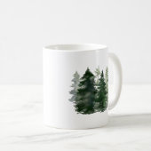 Mug Aquarelle Green Pine Trees vacances (Devant droit)