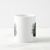 Mug Aquarelle Green Pine Trees vacances (Centre)