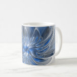 Mug Aquarelle gris bleu Abstrait Fractal Art Flower<br><div class="desc">Une fleur d'imaginaire unique aux tons bleu et gris,  abstraite et élégante. Conception inhabituelle pour votre tasse à café fleuri décoratif et plus encore.</div>