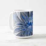 Mug Aquarelle gris bleu Abstrait Fractal Art Flower<br><div class="desc">Fleur d'imaginaire unique aux tons bleu et gris,  abstraite et élégante. Conception pour votre tasse et plus encore.</div>