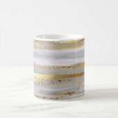 Mug Aquarelle gris et texture or de luxe (Centre)