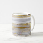 Mug Aquarelle gris et texture or de luxe (Devant droit)