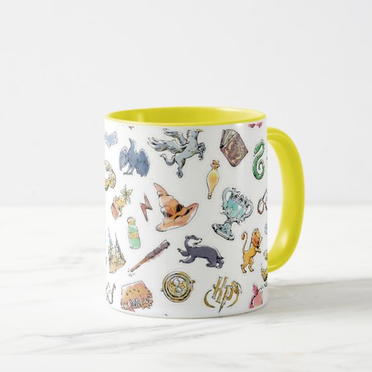 Mug Aquarelle Harry Potter Icons (Devant droit)