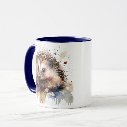 Mug Aquarelle Hérisson (Devant gauche)