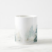 Mug Aquarelle Hiver Arbre de bois (Centre)