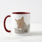 Mug Aquarelle Hiver Renard forestier (Gauche)