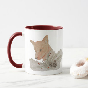 Mug Aquarelle Hiver Renard forestier